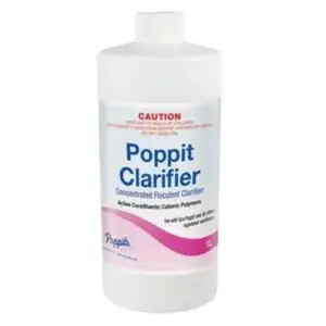 Bottle of poppit clarifier