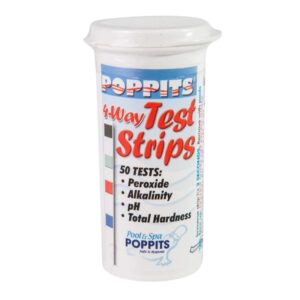 Container of poppits 4-way test strips